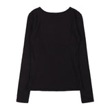 "We Makes Trouble" ログスリーブTシャツ (ブラック) F25QB099