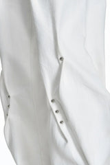 Pleated Studded Straight Jeans