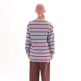 ハッピーラインズ ロングスリーブTシャツ_ブルー