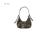 Ine Half Moon Two-Way Leather Cross Shoulder Bag