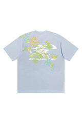フローラルエンブロイダードロゴTシャツ