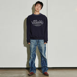 drawing artwork sweatshirt [navy]