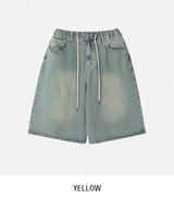 EZEN KILLING WASHING BERMUDA DENIM PANTS