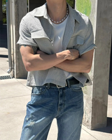 [S/S] Crop pocket check shirts(3color)