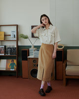 STRIPE POCKET SHIRT [IVORY]
