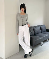 SLIM FIT LOGO CARDIGAN [4color]