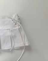 janenne low-waist corset skirt (white)