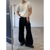 [MUSCLE FIT] ステッチワッフルハーフTシャツ(3color)