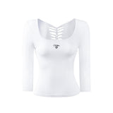 Two Way Tie Up Half Sleeve Top [White]