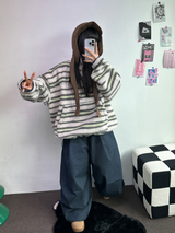 TWO PINTUCK RIVET BELT BALLOON LONG PANTS 🤎🖤💙3COLOR