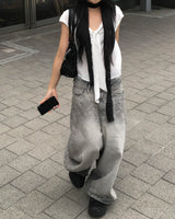 Grey leopard pants