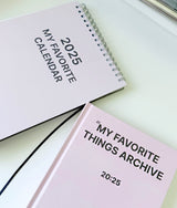 2025 My favorite calendar - desk