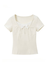 Arina Ribbon Half T-shirt