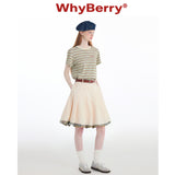 WhyBerry 24AW "Cream Berry" フラワーバッドハーフレングススカート