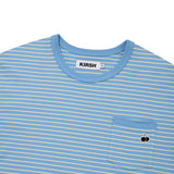 UNI MONO CHERRY STRIPE T-SHIRT [SKY]
