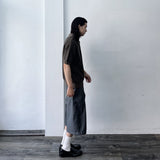 Muted Grid Knit Short Sleeve Top