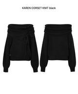 KAREN CORSET KNIT black