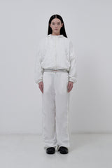 KIRSH PLAIN INCISION WOVEN PANTS [WHITE]