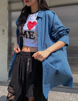 ピレンサイドシャーリングチェックシャツ