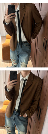 [F/W] クロップスエードブレザー(2color)