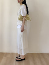 Popcorn Lace-up V-Neck Knit Vest