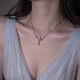 [fromis_9 Baek Jiheon Necklace/Anti-tarnish] Moonlight Teardrops Collarbone Necklace