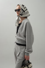 Loose Wide Knitting Pants_Gray