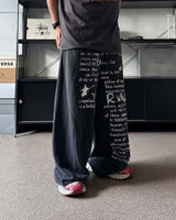 MG lettering washed sweatpants