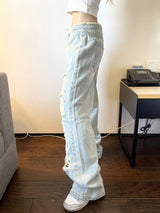 1279. Dia patch damage denim wide pt