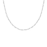 フィリアカーブチェーン ロジウムメッキ+925シルバーネックレス N063-04H