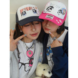 Brush Girl Eyes Trucker Cap (Pink)