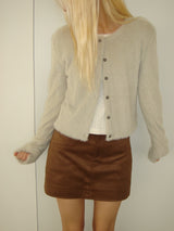 Suede pocket mini skirt (2colors)