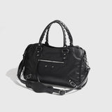 [Unisex] Stud Leather Cross Motor Bag