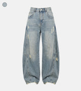 Cotton Blue Vintage Denim Pants