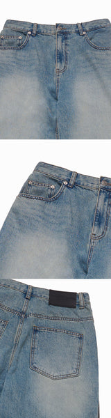 25FW TAPERED FIT WASHING DENIM PANTS BLUE