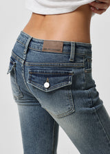 [B-DENIM] ローポケットブーツカット058