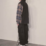strap elastic pants_black