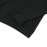 DOUBLE LOOP LOGO SLEEK HOODIE SWEATSHIRT BLACK