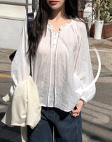 #Natural フェミニンフリルストラップブラウス (3color)