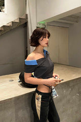 Asymショルダーエンブロイダードポロ