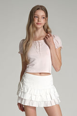 Rosie doll puff lace top
