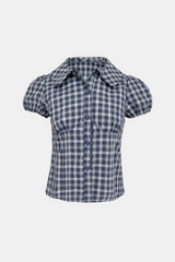 Dan Checkered Puff Shirt