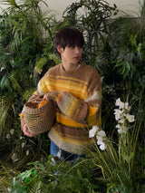 2 Low Multi Border Shaggy Knit (2color)