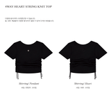 HEART STRING KNIT TOP_BLACK