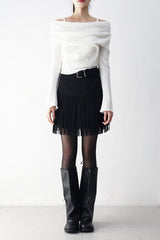 Marsh Off-Shoulder Layered T-Shirt