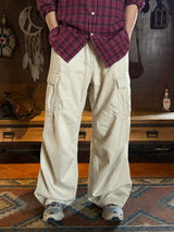 Slav pintuck cargo banding pants