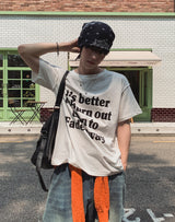 バタープリントショートスリーブTシャツ