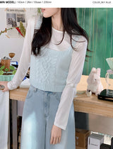 UE Square Twist Knit Bustier (4color)