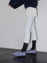 STUD CROP LEGGINGS (WHITE)