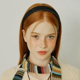 Jacquard Ribbon Volume Hairband _ Black